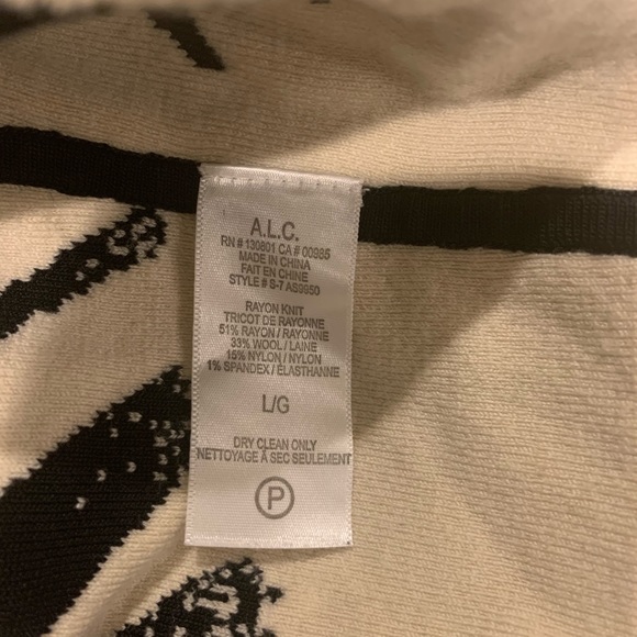 A.L.C. zebra print black/ivory sweater - Picture 11 of 16